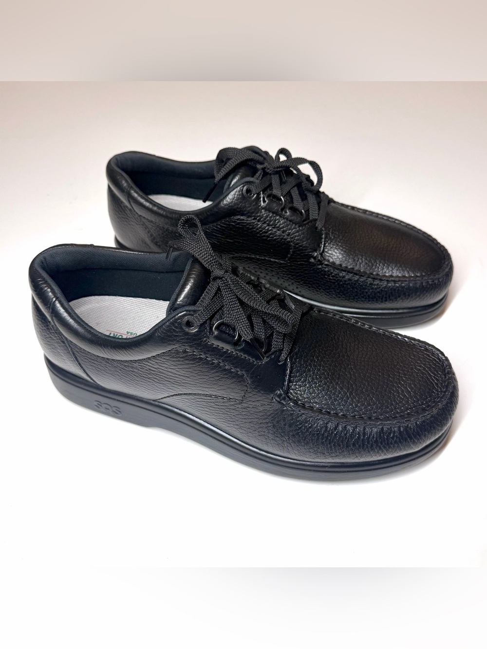 SAS Men's  Bout Time Comfort Lace Up Black Leather Shoes Size - 12.5 M View 5